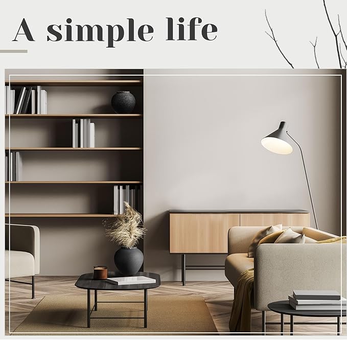 Black Ceramic Decorative Flower Vase 8.27" x 8.66" Textured Round Rustic Pottery Vintage Large Vase for Home Decor Centerpieces Living Room Christmas Decoration