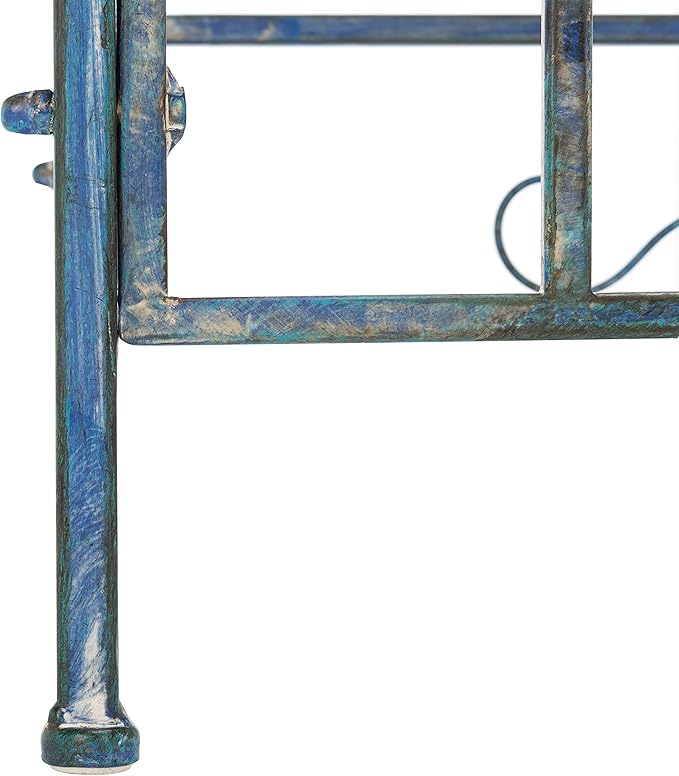 Safavieh PAT5006C-Outdoor Collection Noreen Victorian Antique 3-Tier Shelf, Mossy Blue
