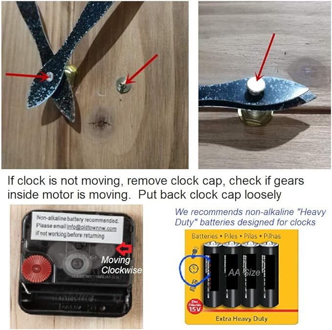 Oldtown Farmhouse Metal & Solid Wood Noiseless Wall Clock (Dark Brown, 18-inch)