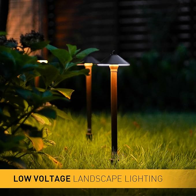 10W Pro Style Low Voltage Landscape Pathway Lights Kit 8Pack, 2700K Warm White, Decorative Yard & Garden Lighting 8308-9103-08