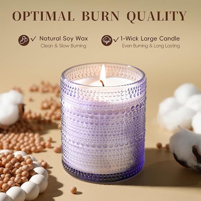 Lavender Scented Candles for Women, Mother's Gift 60 Hours Aromatherapy Candle, Soy Candles for Home Scented, Birthday Gifts Mothers Day Candle for Home