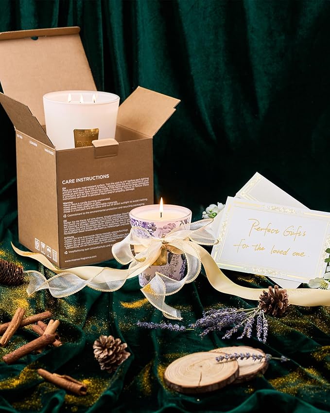 M&SENSE Large Soy Scented Candles Peony & Blush Sude, Non Toxic Natural Spring Candles 35oz 150 Hours Long Lasting Slow Burning, Unique Candle Gifts Cozy Room Decor for Women Men