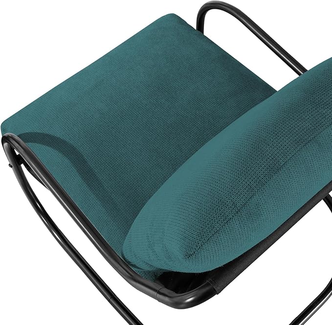 Peace nest Comfy Accent Chair Modern Living Room Bedroom Armchair with Mental Frame Comfortable Shredded Foam Cushion for Balcony Lounge Reading Meeting Room Blue