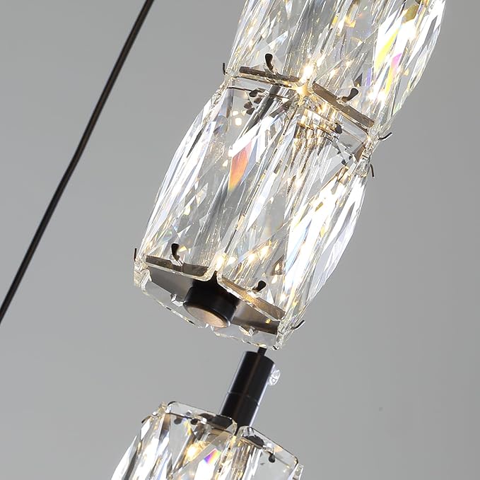 Pendant Lights Kitchen Island 3-Lights Pendant Chandelier for Dining Room Hallway Stairwell,LED Dimmable 2700K-6000K