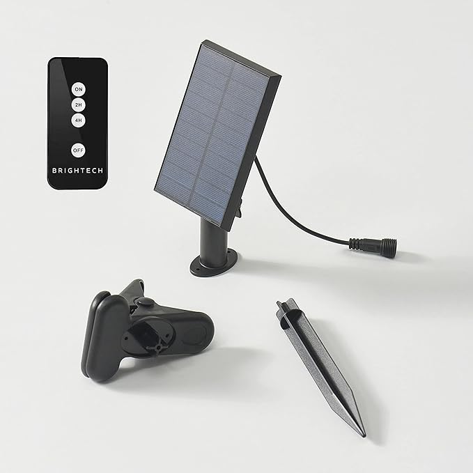 Brightech Ambience Pro Solar Powered Outdoor String Lights, 48ft Remote Control Commercial Grade Waterproof Patio Lights, 15 Edison Bulbs, Shatterproof LED String Lights for Outside - 1W Soft White