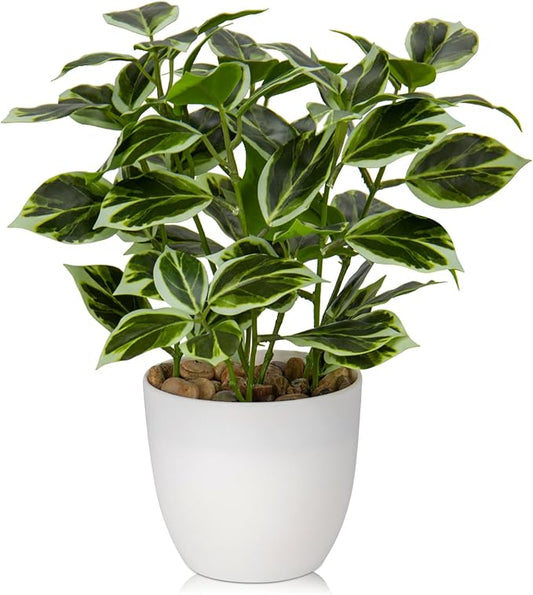 Briful Fake Plants Artificial Greenery Potted Faux Lifelike Plant for Farmhouse Home Garden Party Decoration
