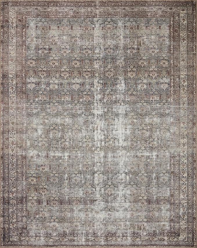 Loloi Amber Lewis Georgie Collection GER-10 Moss/Bark 2'-0" x 5'-0", .19" Pile Height, Accent Rug