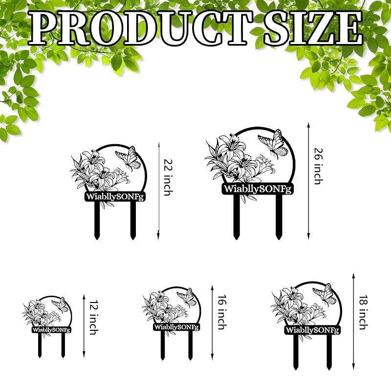 Personalized Garden Signs | Customized Metal Yard Sign Stakes | Custom Butterfly Garden Name Sign | Garden Signs to Personalize | Custom Yard Signs with Stakes | Garden Art Outdoor