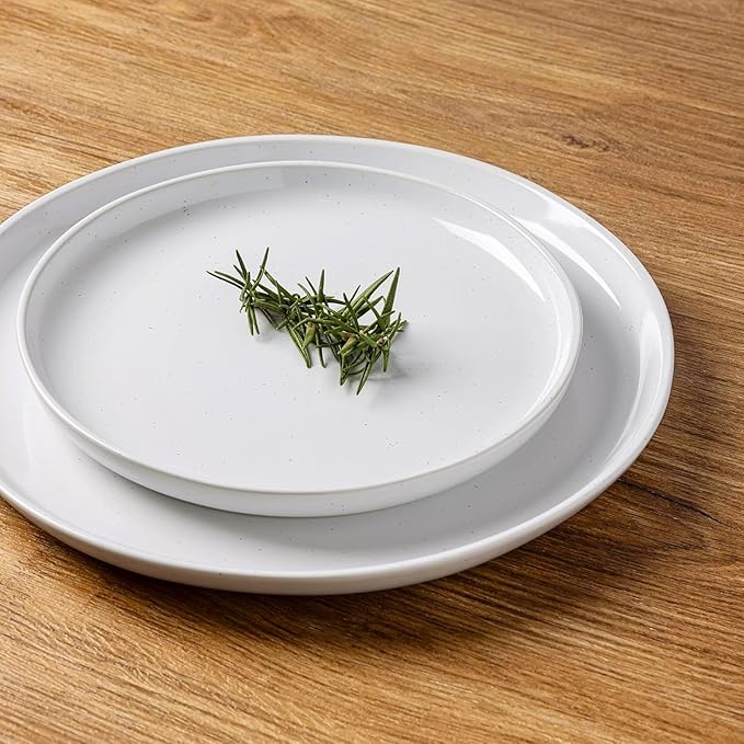 GBHOME Ceramic Dinnerware Sets for 6, 18pcs Stoneware Plates and Bowls Sets, Handmade Chip and Scratch Resistant Dishes Set, Dishwasher & Microwave Safe