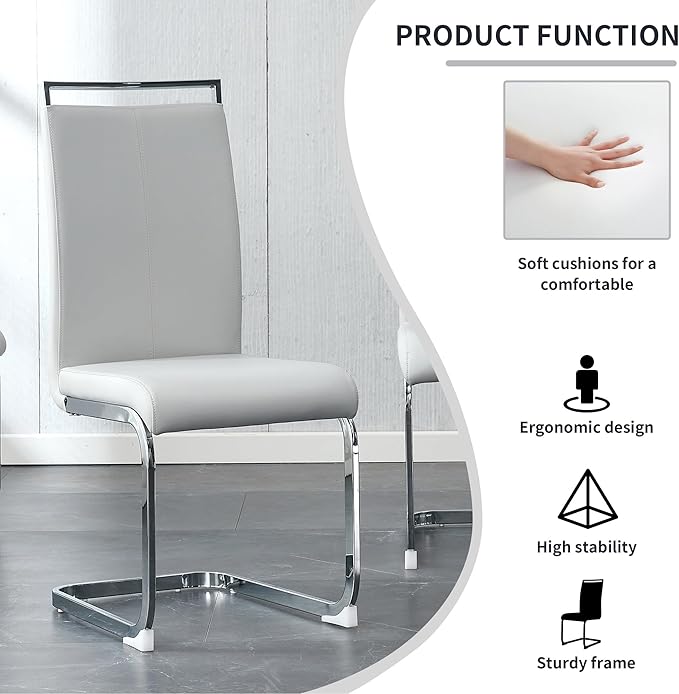 11 Piece Glass Dining Table Set, 79" Modern Dining Table Set for 10, 0.5" Thick Tempered Glass Tabletop with Silver Chrome Metal Legs and Black Crossbar, 10 PU Chairs for Dining Room, Kitchen