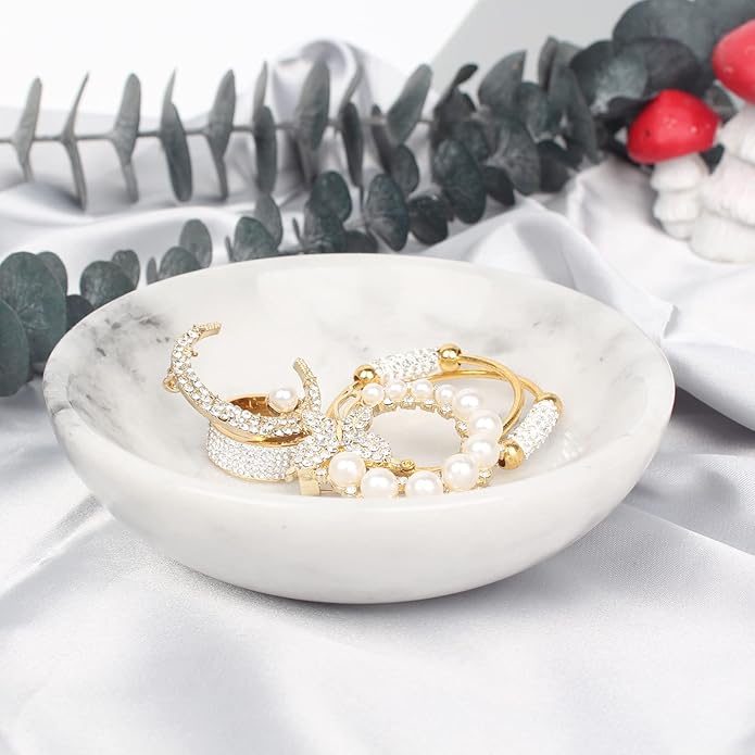 Marble Jewelry Dish - Rings Holder