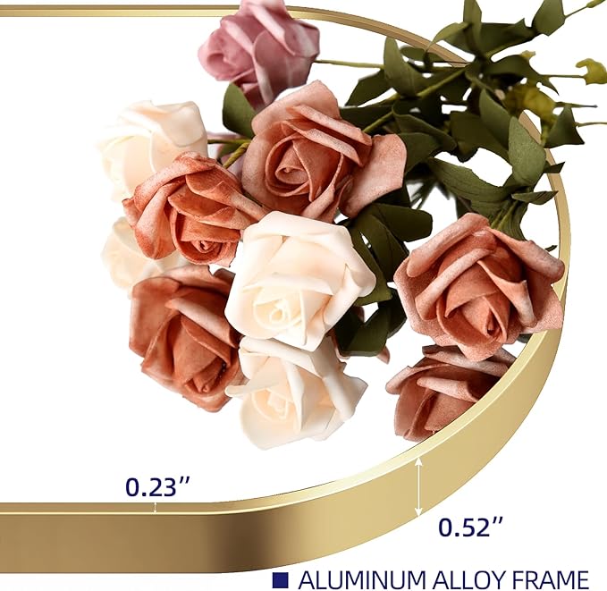 65"x24"Arched Full Length Mirror with Stand,Gold Full Body Mirrorr,Shatterproof Tempered Glass&Aluminum Alloy Frame,Freestanding Large Mirror for Bedroom,Living Room,Dressing Room