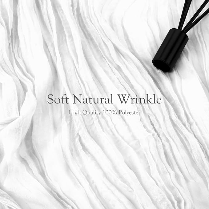 8 Pack White Cheesecloth Table Runner 35x120 Inches Boho Gauze Rustic Valentine's Day Cheese Cloth Runners 10ft Long Romantic Sheer Table Runner for Wedding Bridal Shower Party Table Decor