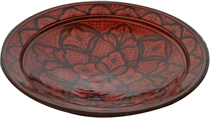Ceramic Plates Moroccan Handmade Serving, Wall Hanging, Exquisite Colors Decorative Large 12 inches Diameter