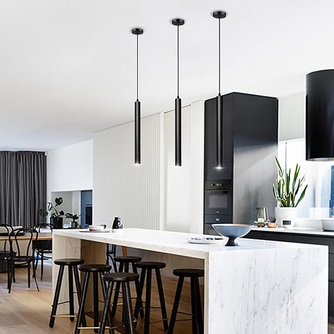 OKELI Modern Pendant Lights 4000K LED Dimmable Pendant Light Fixtures Pendant Lighting for Kitchen Island,Bar,Bedroom, 15.7inch, 10W, ETL, 1Pack