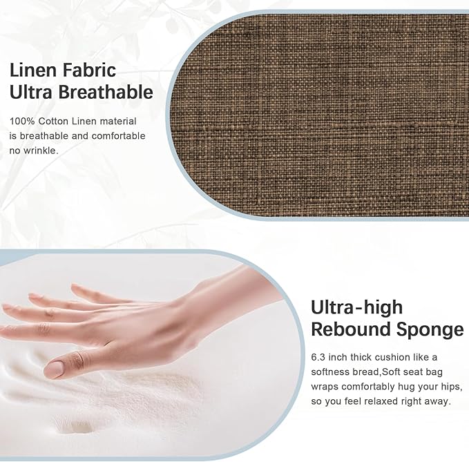 Accent Chair 2 Seat, Arm Chairs with Soft Seat and Armrests for Living Room, Love seat for Dining, Reading, and Waiting Rooms (Brown)