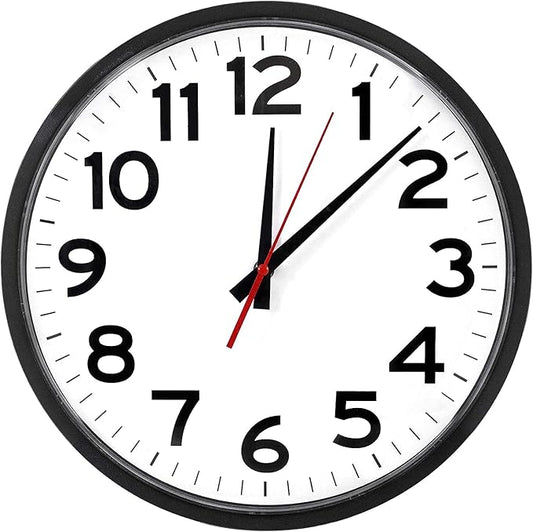 Ultimate Wall Clock | 14 Inch | Modern | Quartz | Analog | Home | Office | School | Gym | Indoor | Outdoor | Near Silent | Unbranded | Classic | Black | Battery Operated | Modern Décor
