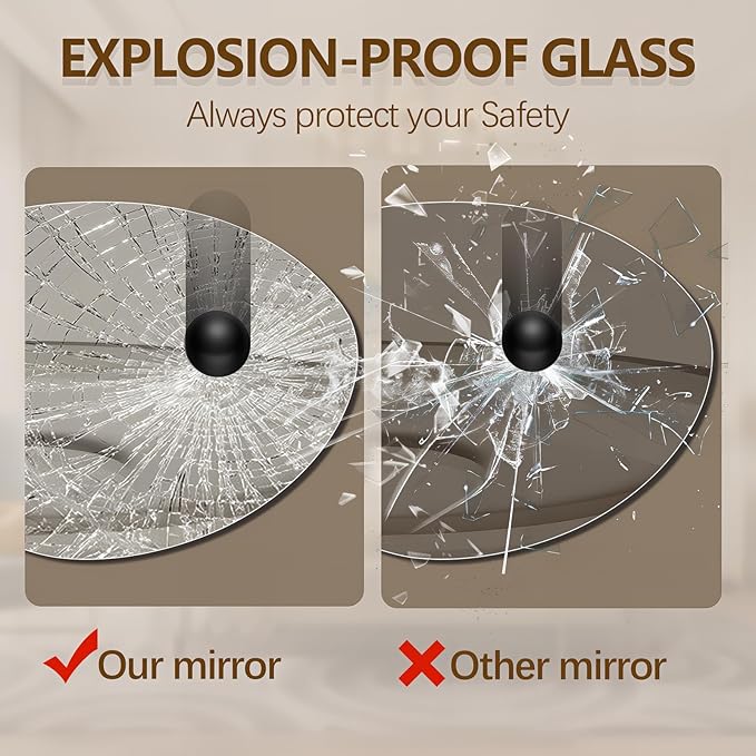 Irregular Wall Mirror 20"x28", Frameless Asymmetrical Mirror for Wall, Modern Decorative Bathroom Mirror, Wall Mounted Mirror for Bedroom Living Room Entryway