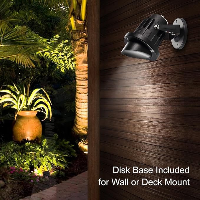 GBS9709 LED Landscape Spotlight with Stake, 9W 120V AC, Flag Spotlight Outdoor, Landscape Lights, 75 watt Replacement, 36" Cord with Plug, Metal Spike Stand, Not Dimmable (Pack of 2)