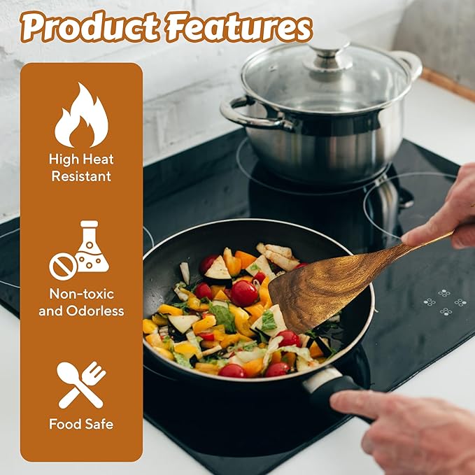 Kitchen Utensil Set | 17-Piece Wooden Cooking Utensils with Holder & Hooks | Teakwood Utensils Set for Cooking | Non Toxic Wooden Spoons | Spatulas & Kitchen Accessories