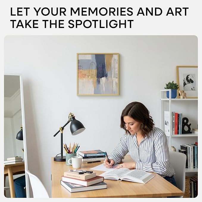 Homeforia 15x15 Picture Frame Gold, High End Metal 15 x 15 Square Poster Frame with Mat 11 x 11 Photo, 15x15 Frame Matted to 11x11 Print, 15by15 Gold Hanging Frames, Tempered Glass, Wall Kit, Set of 3