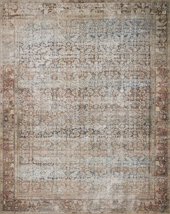 Loloi Amber Lewis Georgie Collection GER-09 Multi/Spice 2'-6" x 7'-6", .19" Pile Height, Runner Rug