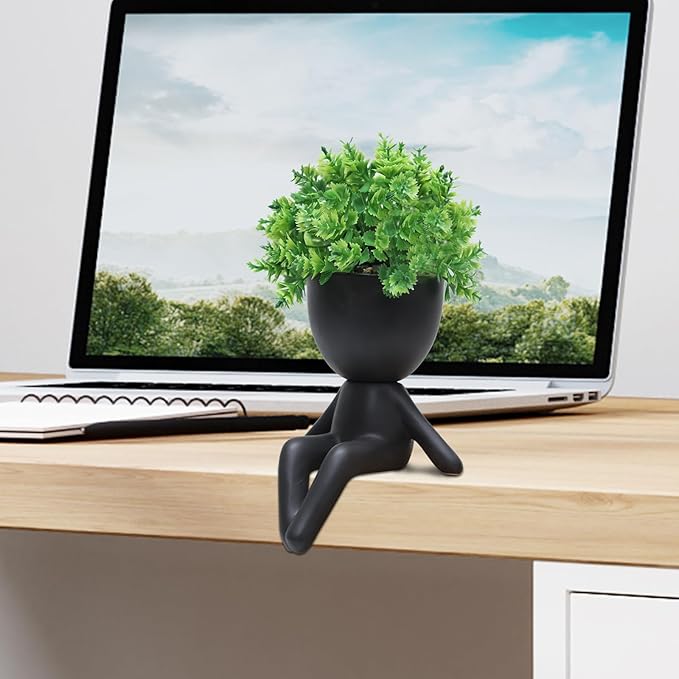 Zerzsy Fake Plants Succulents Plants Office Table Decor Indoor Mini Succulent Plant- Cute Fake Plant Bathroom Decoration Set of 1