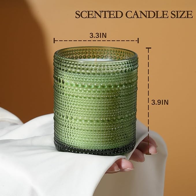 Balsam & Cedar Scented Candles, Soy Scented Candle for Home Large Jar Candle, Aromatherapy Candle Over 60 Hours Christmas Candles Ideal Holiday Gift