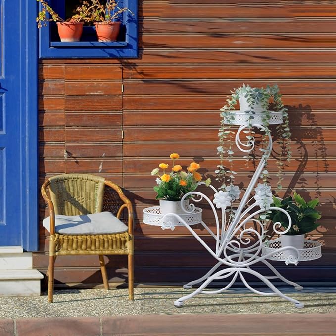 3 Tier Plant Stand New Metal Flower Shelves Plant Display Stand Indoor Outdoor Patio Plant Rack Flower Pot Holder