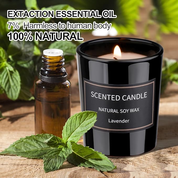 8 Pack Scented Candles for Home, Scented Candles Gifts Set for Men, Smoke-Free Strong Fragrance Long Lasting, Aromatherapy Candles for Women Men, Christmas Day Gifts