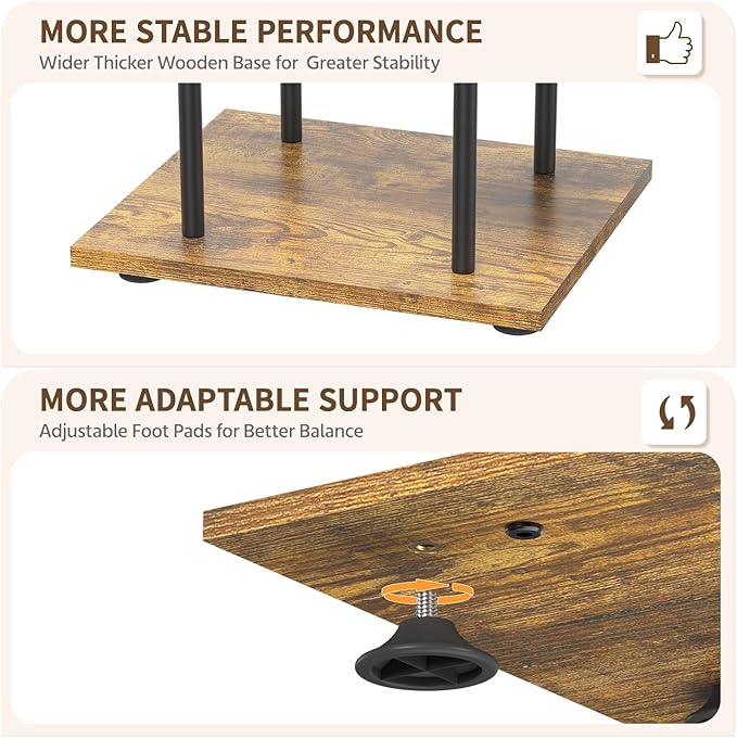 LASZOLA Black 4 Tier Plant Stand Indoor Heavy Duty Metal Planter Flower Holder Rack, Multi Modern Narrow Organizer, Floor Vertical Tower, Spiral Sturdy Decorate for House Bathroom Office Living Room