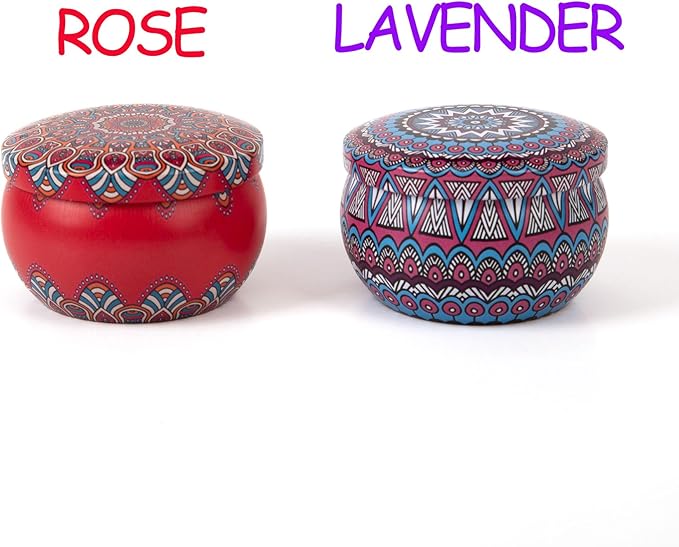 Aromatherapy Soy Candles Gift Set for Women – 4 Pack Scented Candle Set with Lavender, Rose, Jasmine & Freesia, Relaxing Stress Relief Gifts, Mother’s Day, Christmas,Small Candles for Gifts