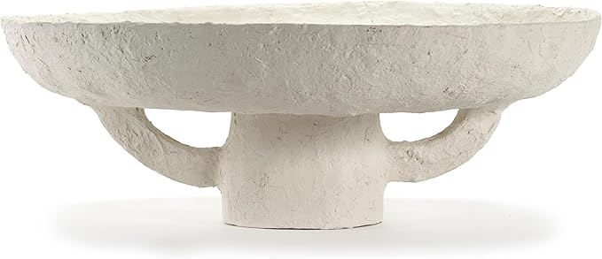 Decorative Tray | Earth interior accessories by Marie Michielssen | Paper Mache Table Decor and Food Display | Round Home and Kitchen Organization | Hosting Essentials | White Trays for eating