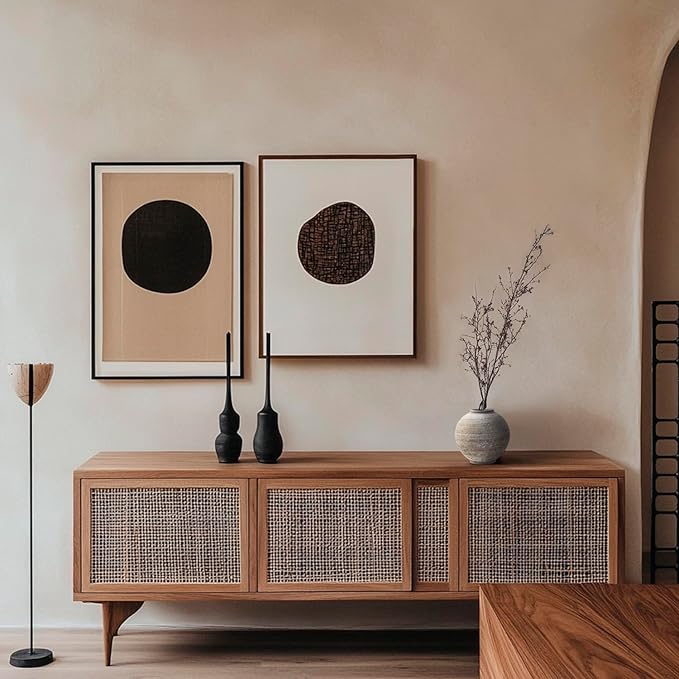 Ceramic Farmhouse Vase Rustic Decor,Pottery Decorative Flower Vases for Home Decor,Boho Vase for Table, Living Room,Bathroom,Shelf,Mantel Decoration,5.5 inch