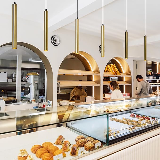 OKELI Modern Pendant Lights 4000K Bronze LED Dimmable Pendant Light Fixtures Pendant Lighting for Kitchen Island,Bar,Bedroom, 15.7inch, 10W, ETL, 3Pack