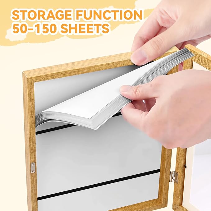 4-Pack Kids Artwork Frames 10x12.5 Front Opening Kids Art Frame for Wall Art work Picture Display Holds 50+ Pcs for Kids Drawings Changeable Frames for Kids' Artwork Storage and Display – Wood