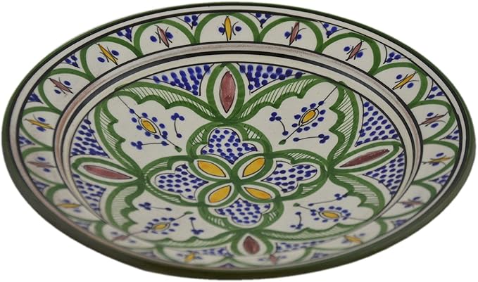 Ceramic Plates Moroccan Safi Serving Plate Large 12 Inches Round