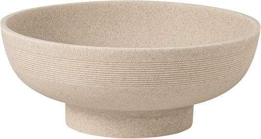 Large Decorative Fruit Bowl for Kitchen Counter, Sandstone Look Modern Minimalist Snack Candy Bowl for Table Centerpiece Decor, Home, Office, Hotel, Entryway (Beige)
