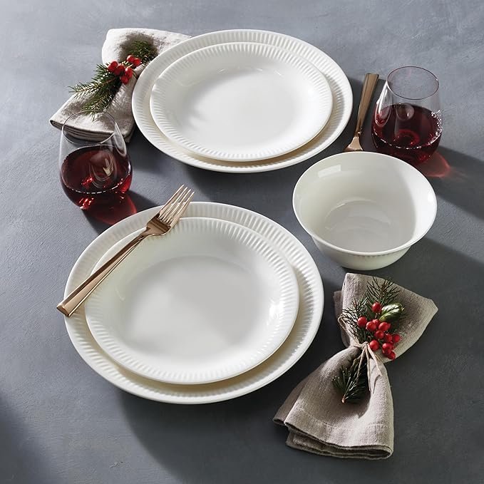 Lenox White Profile Porcelain 4-Piece Accent Plate Set, 4.05 LB