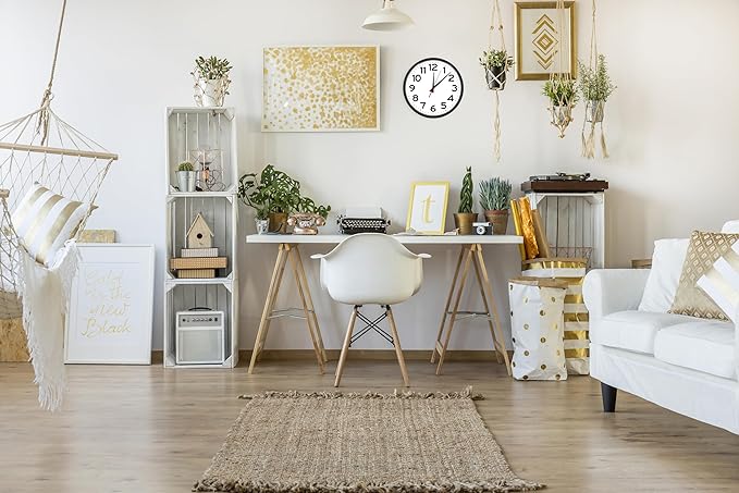 Ultimate Wall Clock | 10 Inch | Round | Quartz | Black | Kitchen | Office | Bedroom | Study | Classic | Indoor | Outdoor | Unbranded | Battery Operated | Modern Décor | Non-Atomic