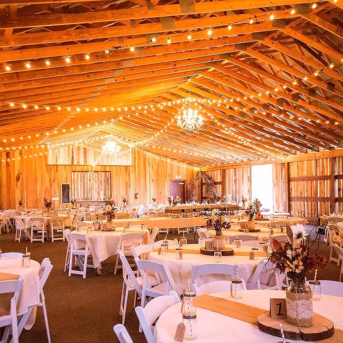 String Lights for Outside 150FT,Dimmable Waterproof Outdoor String Lights with 75+2 Shatterproof G40 Globe Bulbs Connectable LED Patio Lights, Commercial Hanging Lights for Christmas Backyard Party