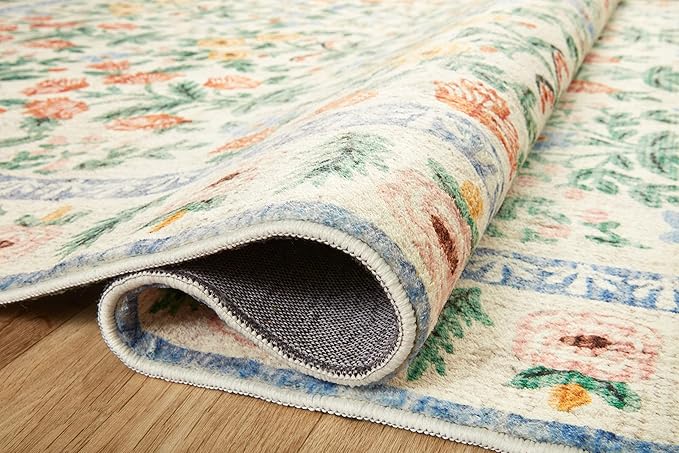 Loloi Rifle Paper Co. Eden Collection EDE-02 Mughal Garden Cream 5'-0" x 7'-6" Area Rug