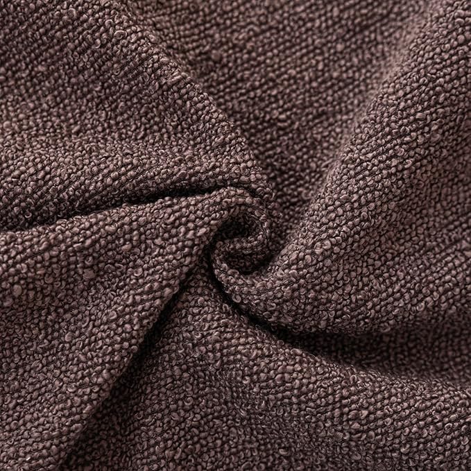 Foindtower Pack of 2 Textured Boucle Throw Pillow Covers Accent Solid Decorative Pillow Cases Cozy Woven Couch Cushion Case for Chair Sofa Bedroom Living Room Home Decor 20x20 Inch Dark Purple
