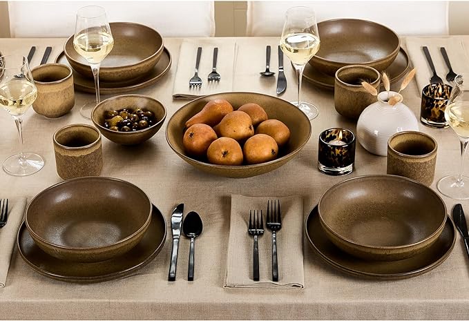 Solino Home Natural Linen Tablecloth 54 x 72 Inch - 100% Pure Linen Table Cloth for Rectangle Tables - Fete, Machine Washable Tablecloth for Fall, Autumn, Thanksgiving, Christmas, Holiday