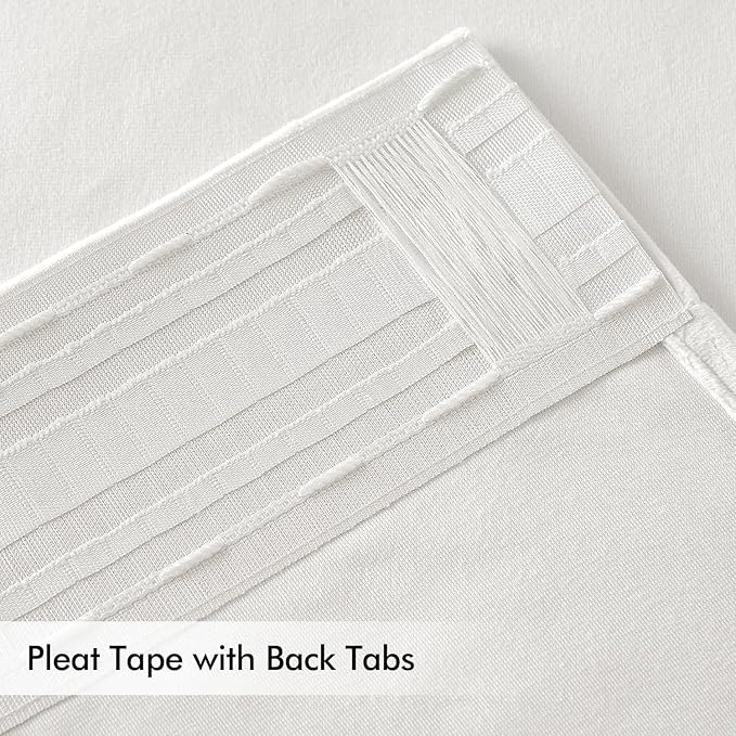 MIULEE White Velvet Curtains 90 inches Long 2 Panels - Luxury Pinch Pleated Room Darkening Window Drapes for Bedroom Living Room Thermal Insulated Super Soft, Back Tab Rod Pocket Elegant Decor