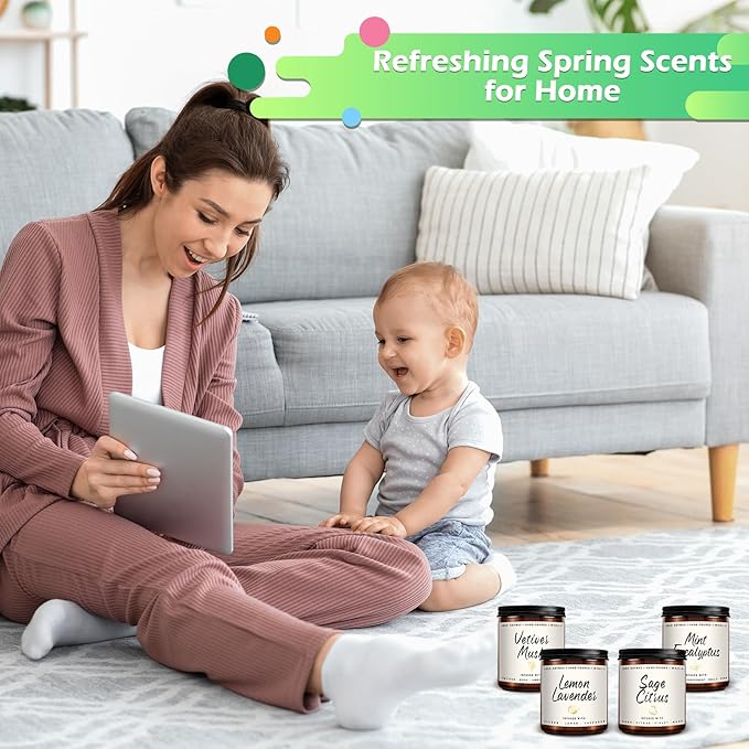 Scented Candle for Home | Lemon Lavender Candle | Aromatherapy Candles - Soy Candles for Home Scented, Gifts for Women Men, Lemon Fragrance -7oz, Single-Wick