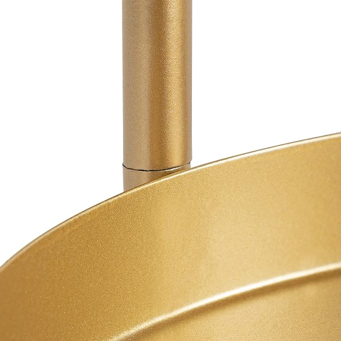 Kate and Laurel Finn Modern Tri-Level Plant Stand, 7.25 x 7.25 x 10, Gold, Indoor Multi-Tiered Plant Stand for Tabletop