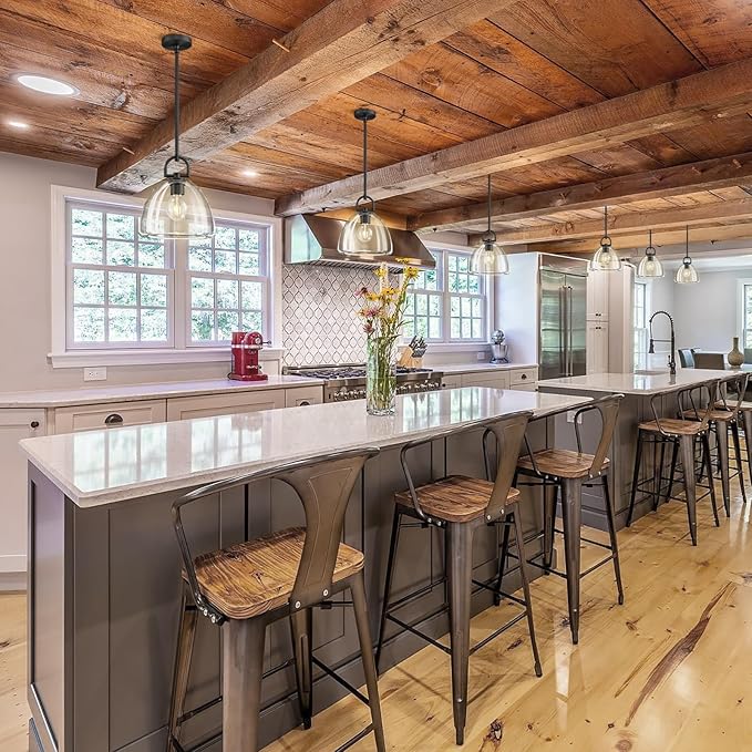 Crystal Black Pendant Lights Kitchen Island, 11" Crystal Dome Pendant Lighting, Modern Island Lights for Kitchen, Farmhouse Crystals Dome Black Pendant Light for Hallway Dining Room Bedroom