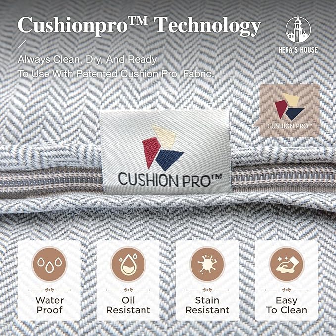 HERA'S HOUSE Gray Patio Furniture Set with High Back Swivel Chairs, Comfy Outdoor Wicker Conversation Sofa Sets with 5.5" Waterproof Cushions for Deck Lawn Backyard