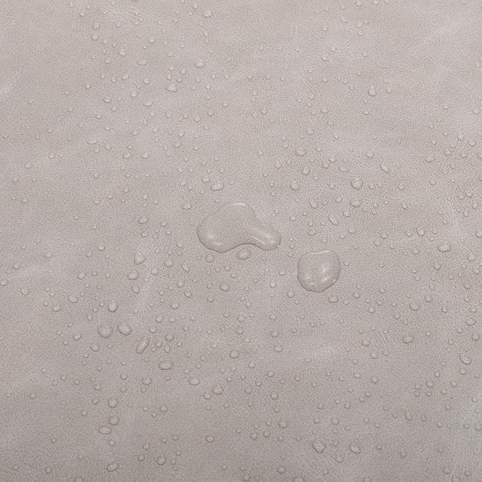 VESCASA Faux Leather Upholstered Dining Chairs with Back, Mid Century Modern Chairs with Black Metal Frame for Dining Room, Restaurant, Kitchen, Set of 4, Pebble Grey